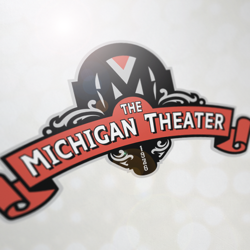 Theater logo with the title 'The Michigan Theater'