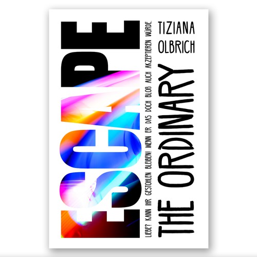 Futuristic book cover with the title 'Cover for a futuristic book'