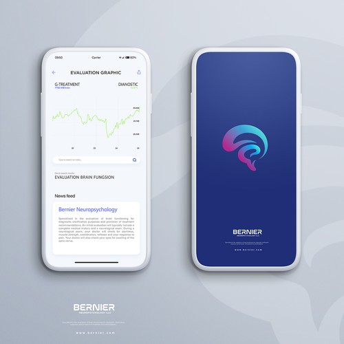 Brain brand with the title 'Sophisticated logo for neuropsychology practice'