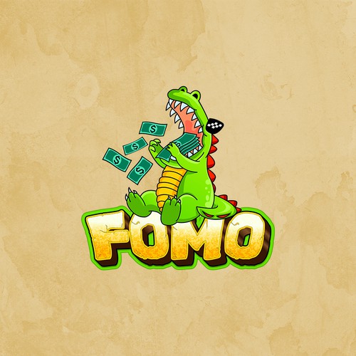 Alligator design with the title 'Cute comic alligator'