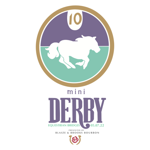 Stylized logo with the title 'Logo Inspired by Kentucky Derby'