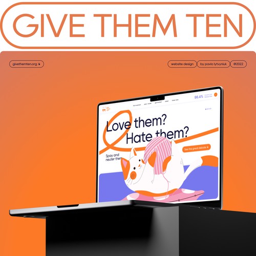 Pet website with the title 'Website to Help Community Cats'