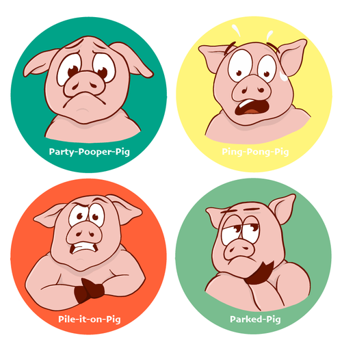 Expressive design with the title 'Character design concept'