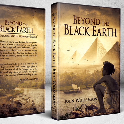 Historical book cover with the title 'Book Cover - Beyond The Black Earth'