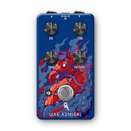 Guitar design with the title 'Guitar Pedal Enclosure Artwork'