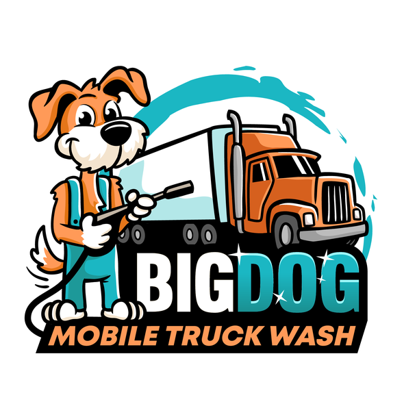 Power car wash logo with the title 'Big Dog logo'