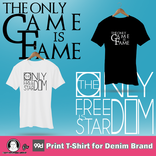 Freedom t-shirt with the title 'Designs For Denim Brand'