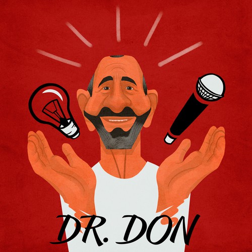 Flyer artwork with the title 'Poster for stand-up comedian'