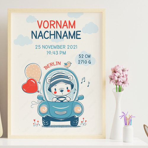 Personalized design with the title 'Poster for newborn babies'
