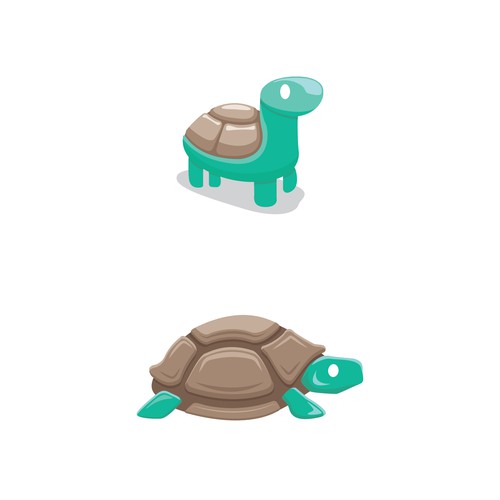 Turtle illustration with the title 'Illustration of a turtle'