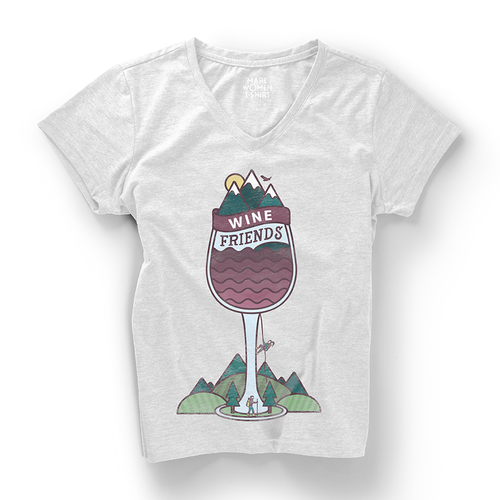 Wine t-shirt with the title 'Shirt Concept for Wine Friends'