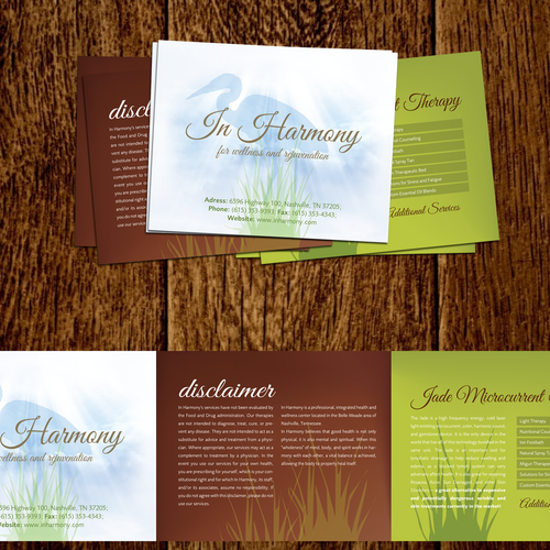 Harmony design with the title 'brochure'