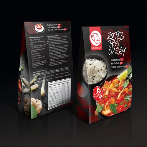 Spice packaging with the title 'Outstanding packaging design for premium spice blends'