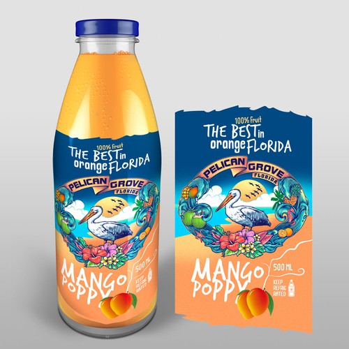 Layout design with the title 'Mango Poppy'