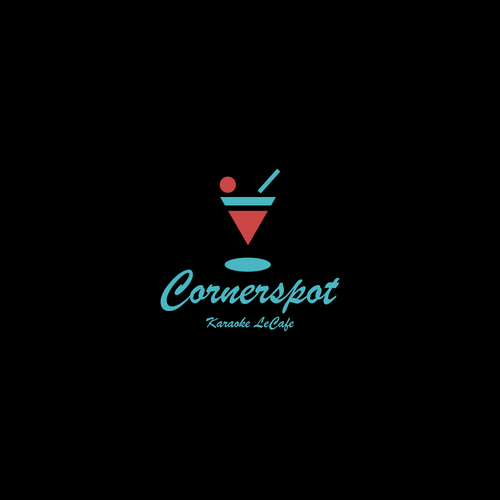 Karaoke design with the title 'Cocktail Shape Logo'