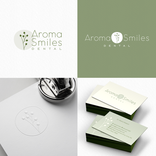 Dental design with the title 'Aroma Smiles Dental'
