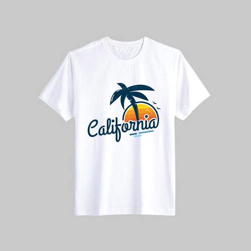 Beach t-shirt with the title 'CALIFORNIA'