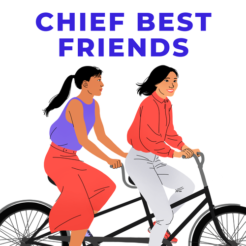 Friend design with the title 'Cover art for podcast'