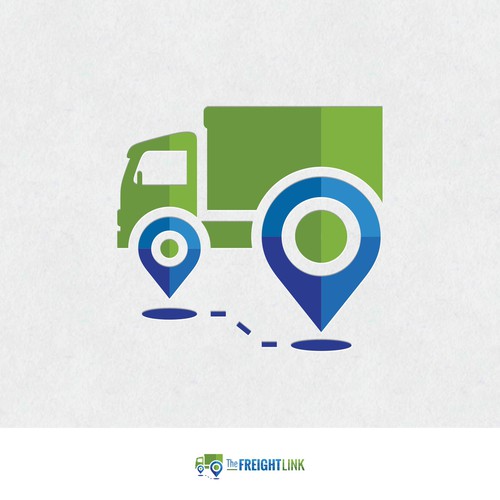 Truck logo with the title 'Winning Logo concept for The Freight Link'