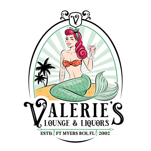 Mermaid logo with the title 'pin-up mermaid'