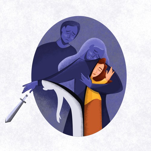 Illustrative artwork with the title 'Illustration for Parental Alienation Awareness'