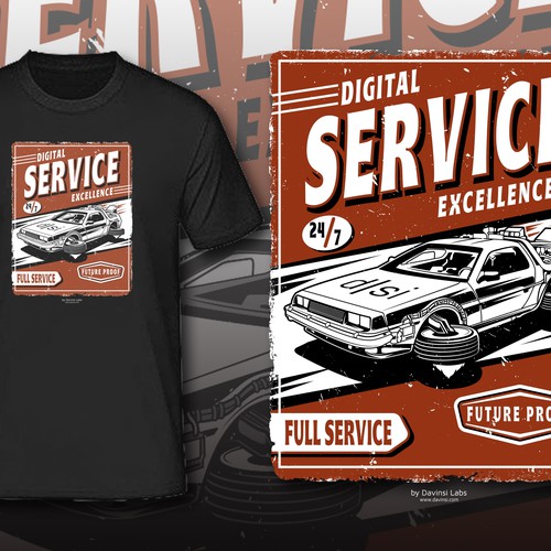 Vintage t-shirt with the title 'DIGITAL SERVICE EXCELLENCE'