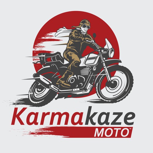 Kinetic logo with the title 'Logo for Motorcycle adventure channel '