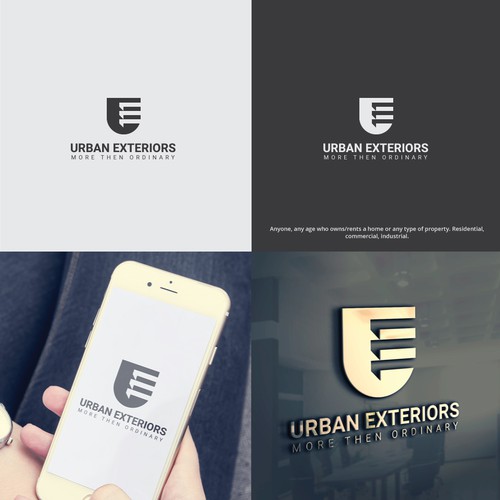 Commercial design with the title 'Professional Logo for Home/Real Estate Exterior Company'