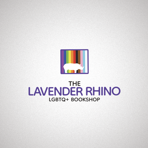 Bookstore logo with the title 'Winning logo for an LGBTQ+ Bookshop'