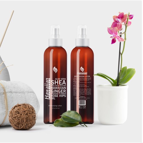 Spray label with the title 'Moisturizing Lotion label design'