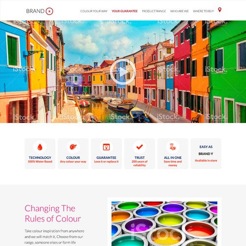 Construction website with the title 'Paint Company'