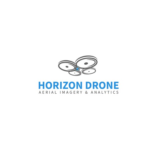 Drone photography logo with the title 'Abstract Logo concept for Horizon Drone'