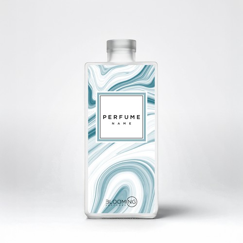 Perfume design with the title 'Sticker Perfume'