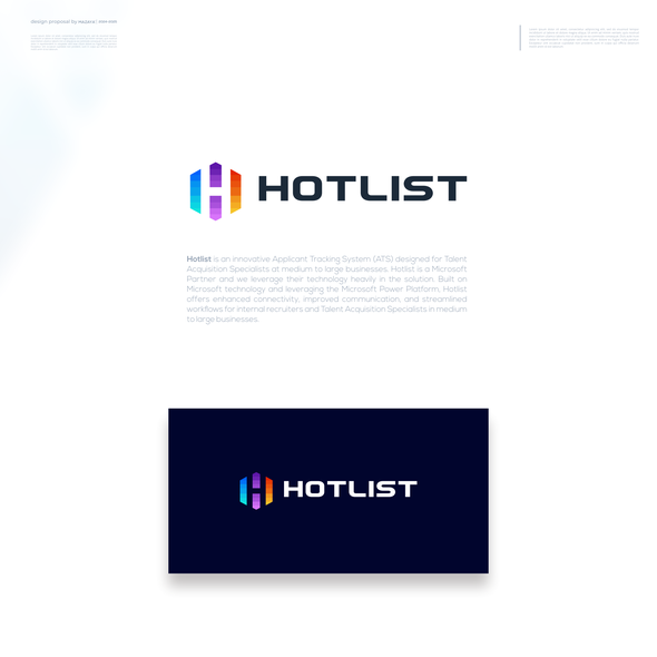 Full color logo with the title 'hotlist'