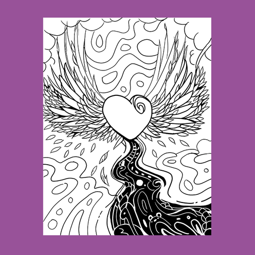 Heart illustration with the title 'Book '