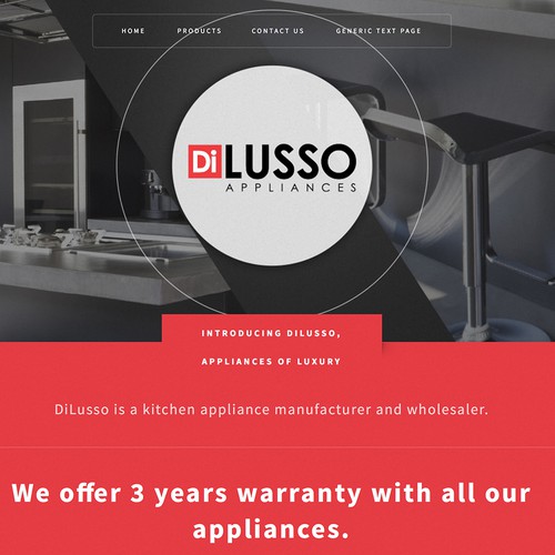 HTML5 website with the title 'Create a Kitchen Appliance website that oozes style'