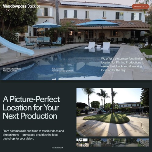 Production design with the title 'Filming Location Rental'