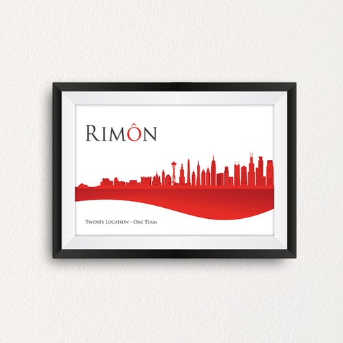 Skyline artwork with the title 'Poster for Rimon'