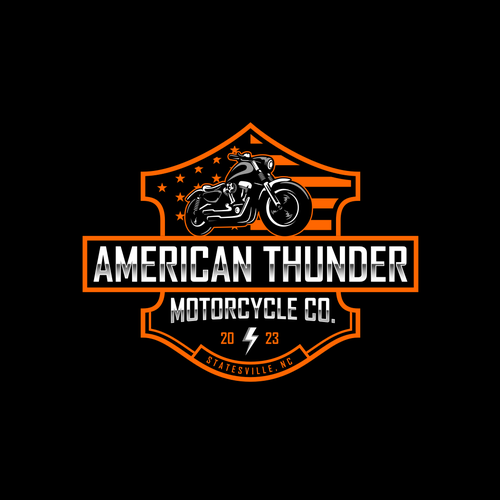 Motorcycle brand with the title 'logo design contest entry'