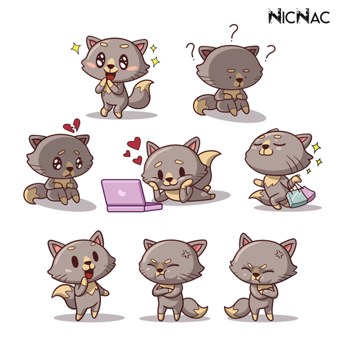 Expressive design with the title 'Mascot Design for E-Commerce'