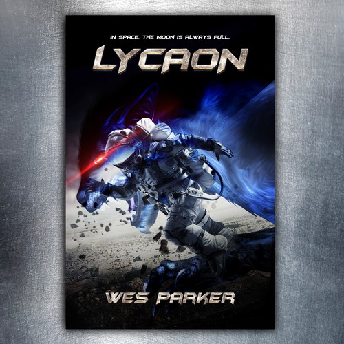 Spaceship design with the title 'Werewolf in space'