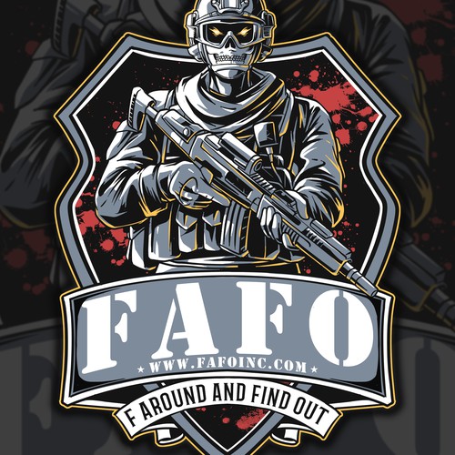 Merchandise logo with the title 'Consept design logo for FAFO'