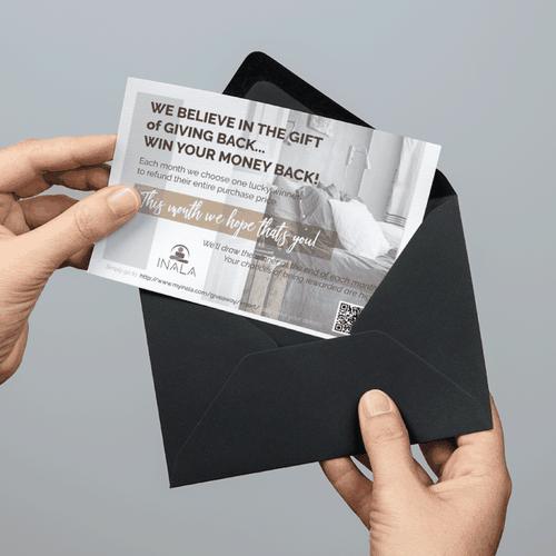 Flayer design with the title 'Postcard Design'