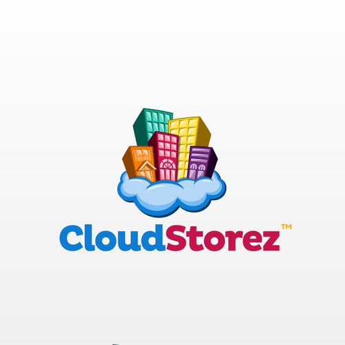 Shopping logo with the title 'Cartoon styled logo wanted for Cloud Storez - The cloud shopping mall'
