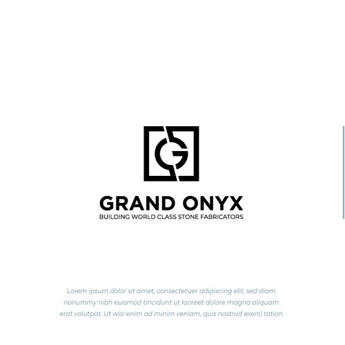 Stone brand with the title 'Grand Onyx'