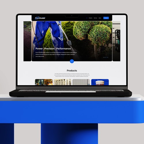 Clean website with the title 'Servicing Website'