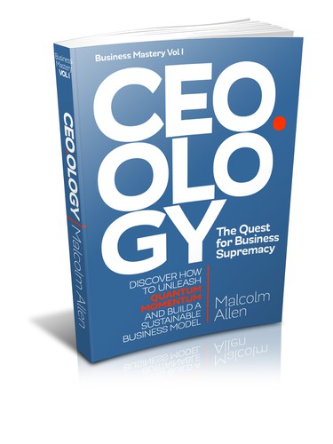 Typography book cover with the title 'Text-only book cover for CEO.OLOGY'