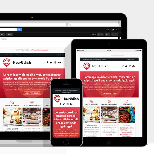 Responsive design with the title 'HowUdish'