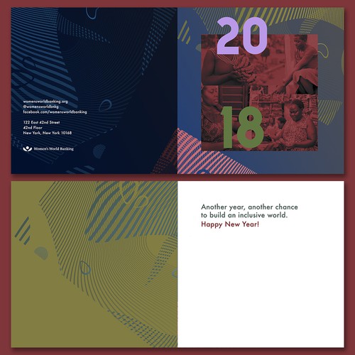 New Year's design with the title 'Holiday Greeting Card for an NGO'