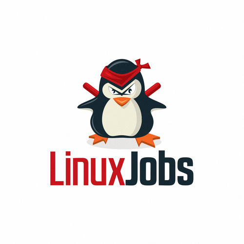 Penguin logo with the title 'LinuxJobs'